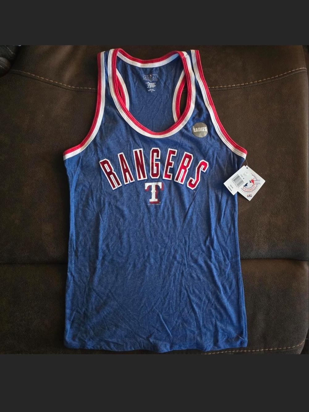 MLB Campus Lifestyle Texas Rangers Womens Tank Top Size Large